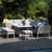 Bayboro Outdoor Fabric Rectangular Corner Dining Set - with Rising Table - Lead Chine