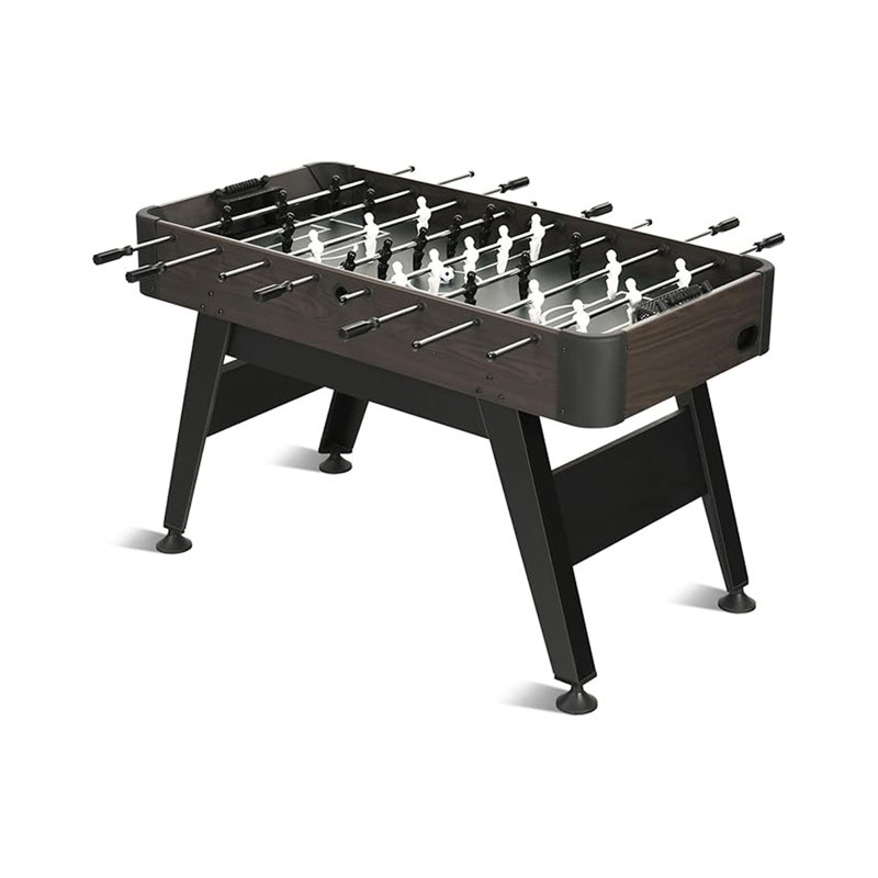Table de soccer rectangulaire en bois manufacturé Smoky Wood Color + Black, Marron foncé