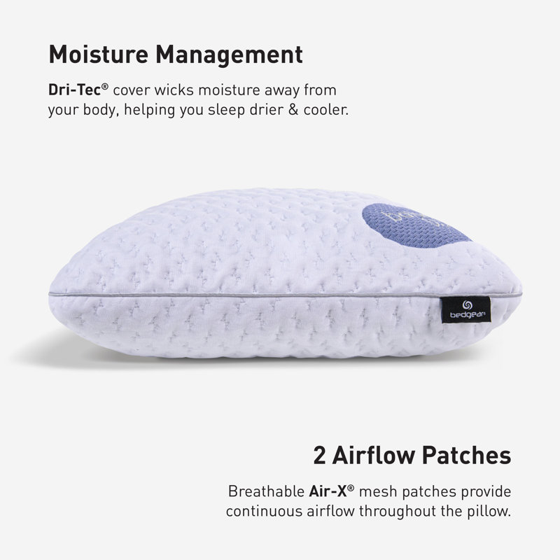 White Medium Hybrid Hypoallergenic Performance Pillow