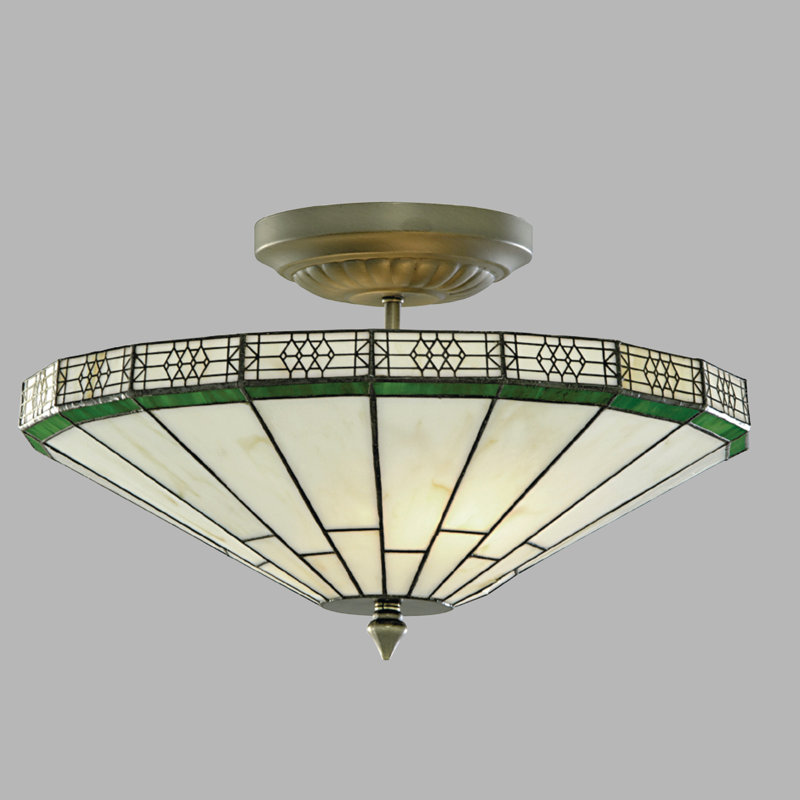 Blarney Glass Semi Flush Mount