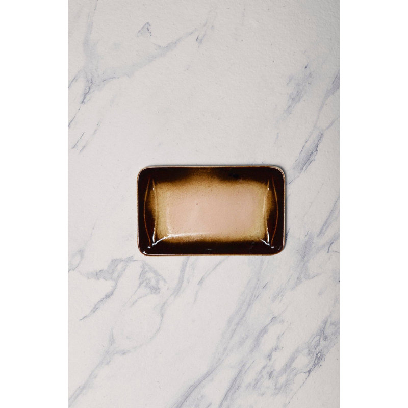 Plateau en porcelaine de qualité supérieure SAHara | Plateau rectangulaire large | Va au micro-ondes et au lave-vaisselle