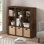 Organisateur de rangement cubique Furinno, 9 cubes, pin ambre