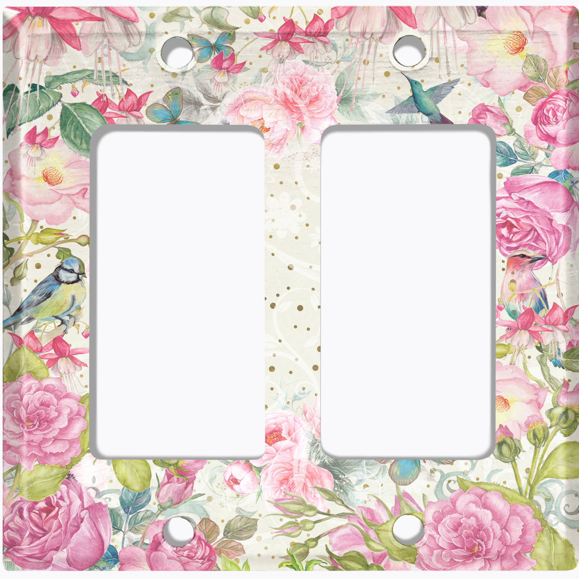 WorldAcc Patterned 2 - Gang Rocker Standard Wall Plate | Wayfair