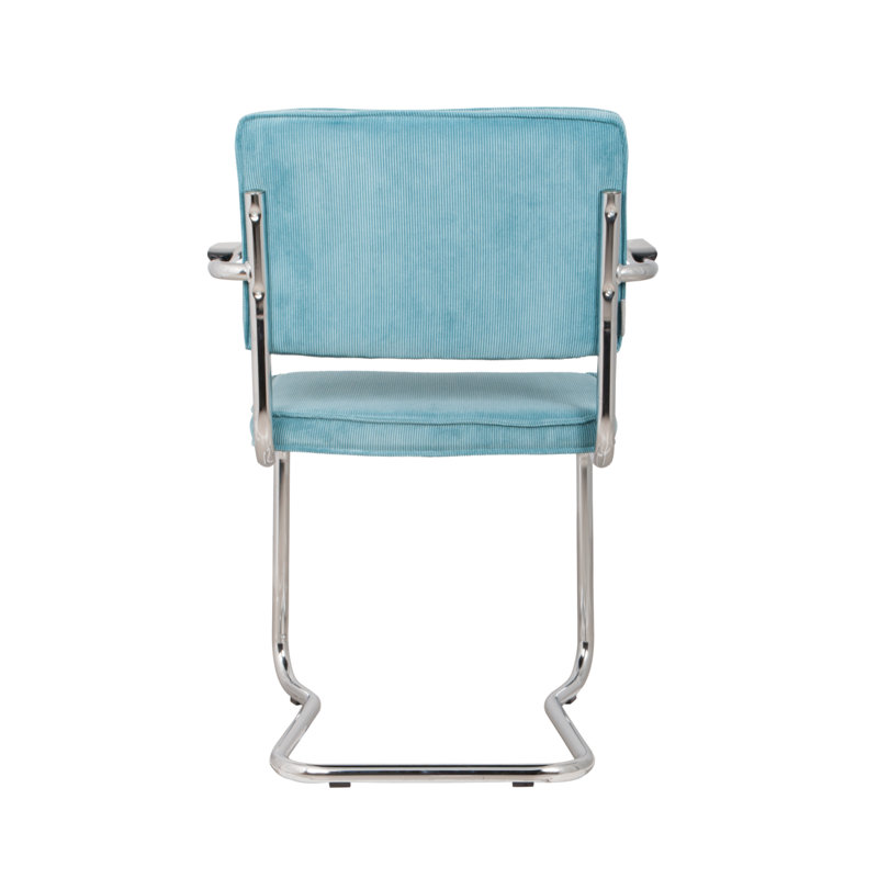 Chaise en porte-à-faux rembourrée Ridge, Bleu