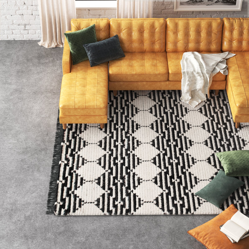 Kamariyon Geometric Beige Area Rug, Rectangle 6' 7" x 9' 2"