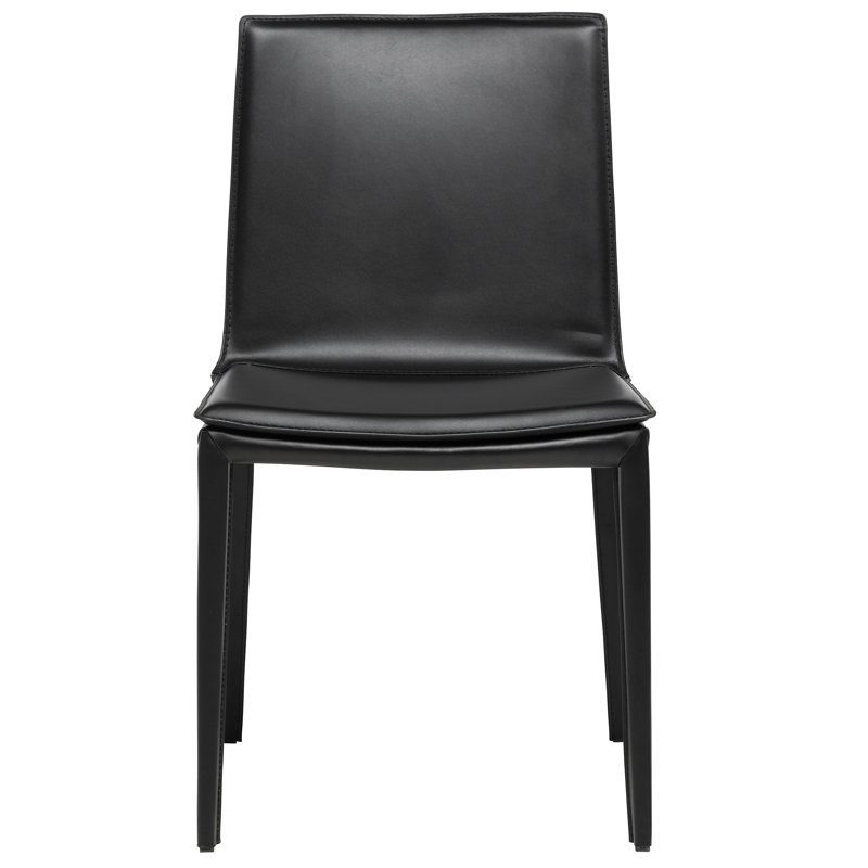 Kanaya Leather Dining Chair, Black