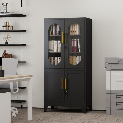 Metal Decorative Office Filing Storage Cabinet with Lock and Adjustable Shelves