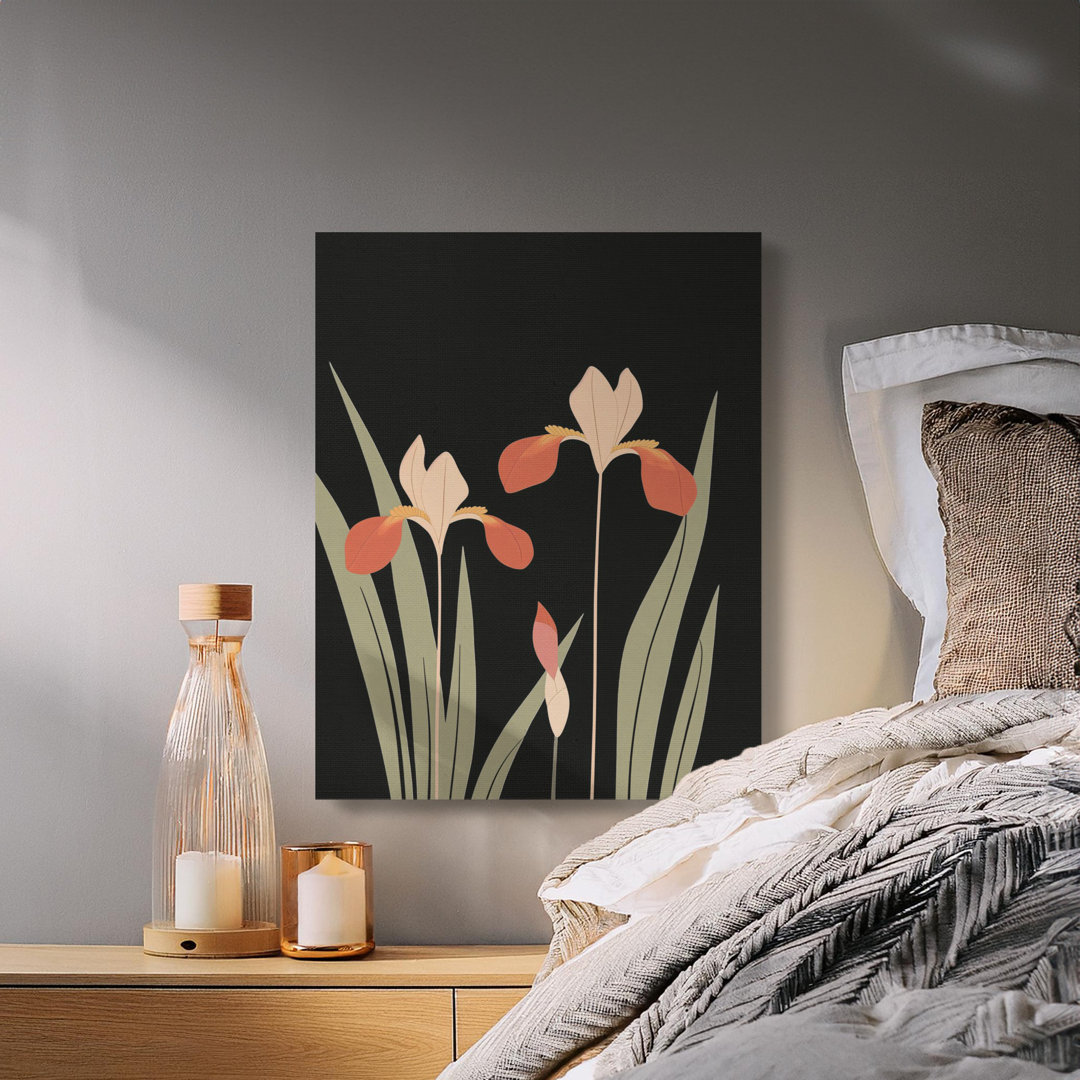 Stylized Iris Floral Dark Fendley