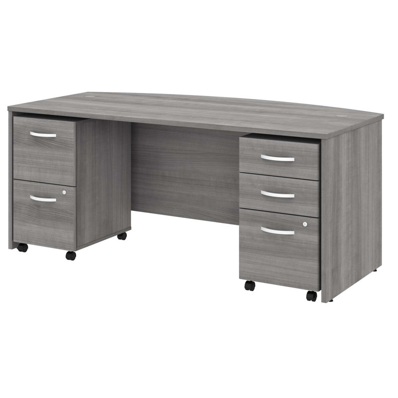 Studio C Configurable Desk Shell Office Set, 29.84" H x 59.44" W x 36.06" D, Platinum Gray