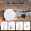 Luminaire encastré commercial de 10 pouces à DEL avec boîte en J, puissance réglable 22/29 / 37,5W, 3 couleurs sélectionnables 3000K-5000K, 120-277V, 0-10V à intensité variable, homologué IC, éclairage à DEL sans lumière, UL et Energy Star