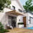 Gymax 96'' W x 5'' D Fabric Cover Retractable Freestanding Awning-71106121-71106124