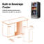 Réfrigérateur à boissons intégré de 15 po avec capacité de 80 à 100 canettes avec tablettes réglables et refroidissement silencieux-125356257