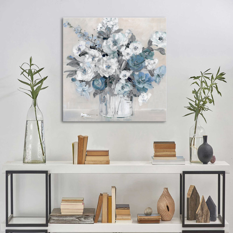 "Blue Summer" par Sally Swatland, reproduction sur toile, H 36 po x l 36 po x P 1,5 po