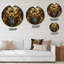 Acrylique Couple s'embrassant V - Art mural rond abstrait en marbre sur métal-88599360