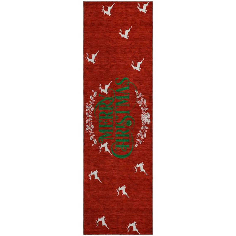 Tapis rubis Cerrito AMF217 lavable à la machine de qualité supérieure Cerrito, Tapis de couloir 2 pi 3 po x 7 pi 6 po