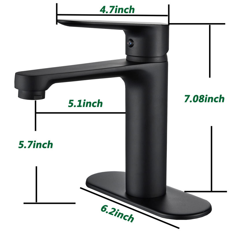 Single-Hole Bathroom Faucet with Drain Assembly