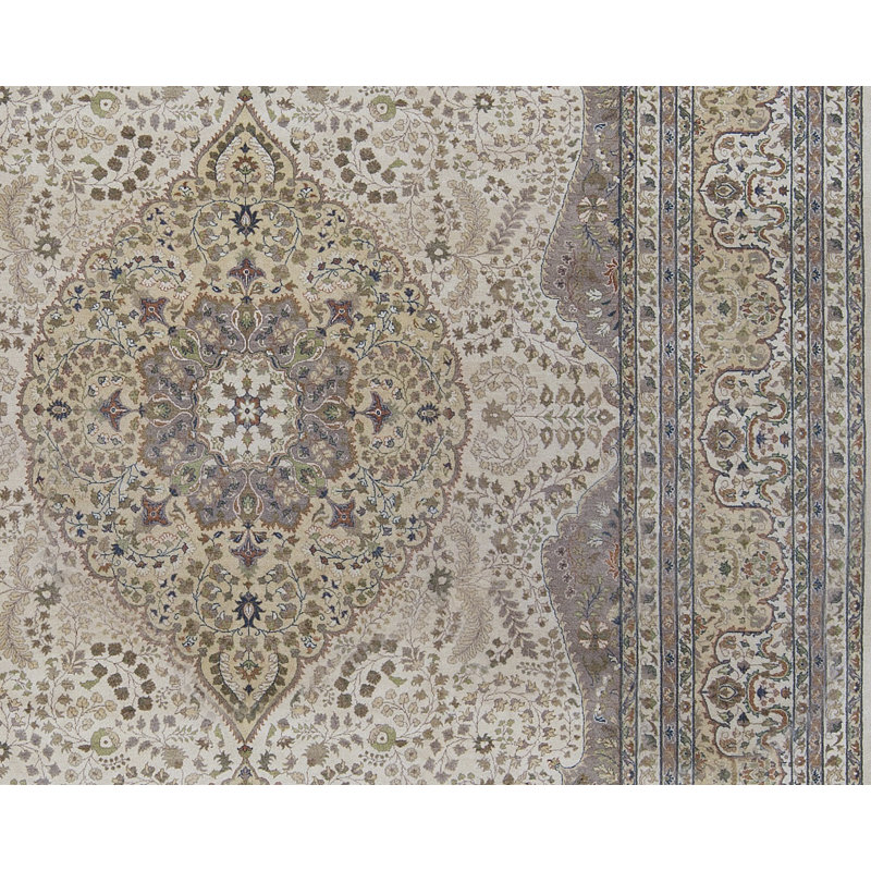 Tapis brun de haute qualité noué à la main
