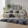 Dark gray shag area rug plush carpet