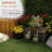 20"H Frog with Flower Garden Statue
