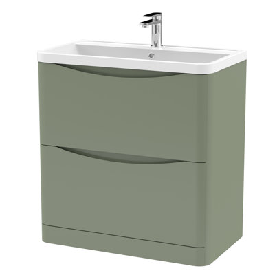 Lunar 800mm Single Bathroom Vanity with Integrated Polymarble Basin