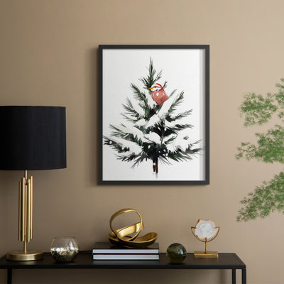 «Christmas Holiday Art» CCLxxv, reproduction encadrée - bois massif