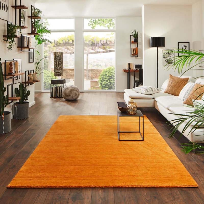 Daylynn Solid Colour Wool Hand Woven Area Rug, Rectangle 250 x 350cm
