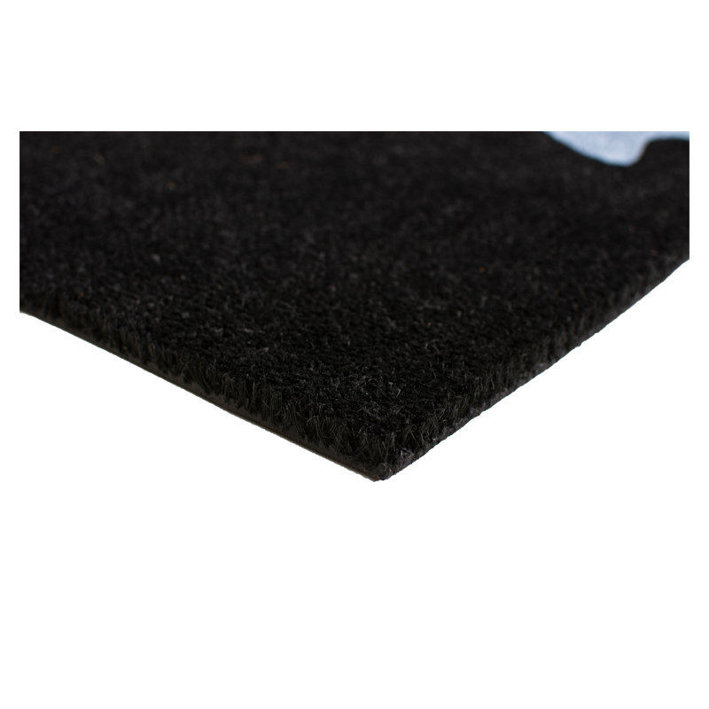 Tapis d'extérieur antidérapant Daphine Ghost, Rectangle 1 pi 5 po x 2 pi 5 po, Noir / blanc