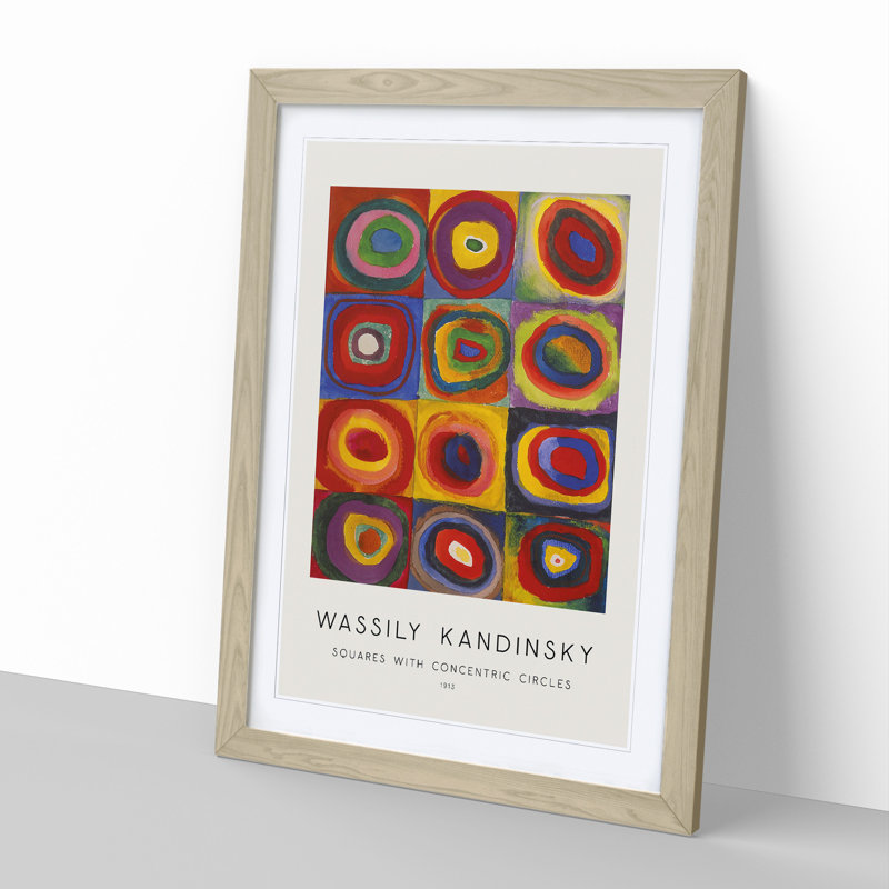 Farbstudie by Wassily Kandinsky - Single Picture Frame Print, 65cm H x 48cm W x 2cm D, Oak Framed