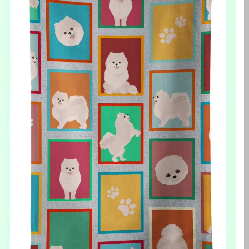 Pomeranian Bliss: Versatile White Kitchen & Bath Towels