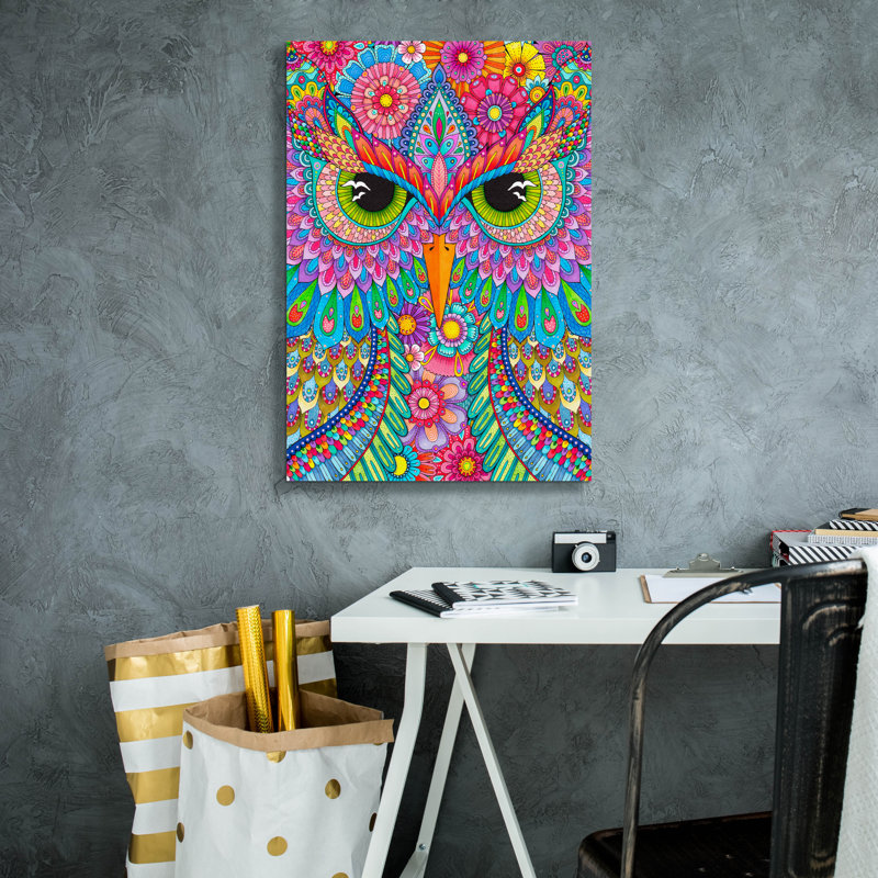 «Night Owls 3» par Hello Angel, art mural sur toile, H 26 po x l 18 po x P 0,75 po