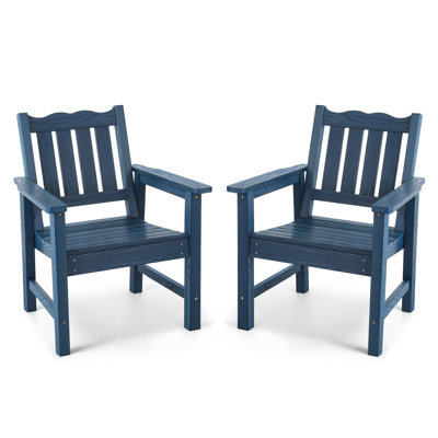 Aglaee Patio Dining Chair, All-Weather HIPS Outdoor Dining Armchair by Winston Porter