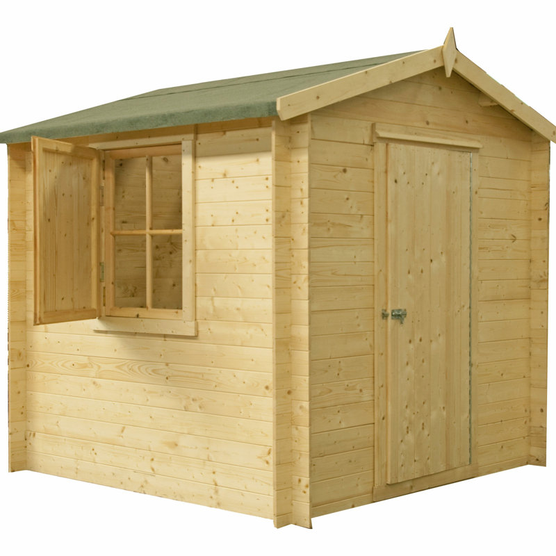 Camelot 10 ft. W x 10 ft. D Log Cabin Garden Shed