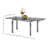 Glantz Extendable Glass Top Metal Base Dining Table