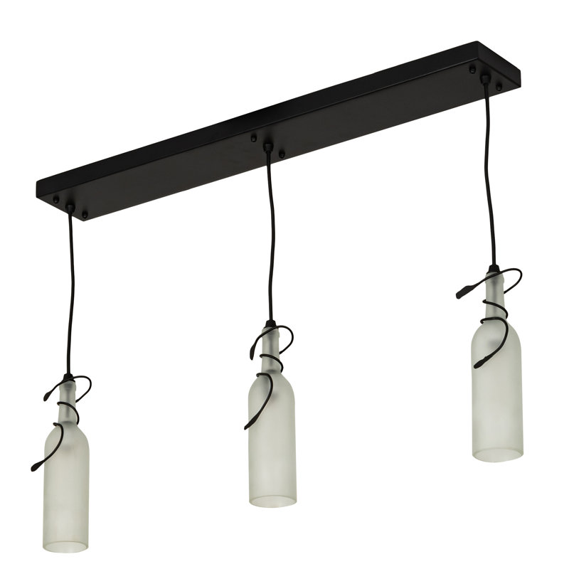 Luminaire suspendu linéaire à 3 lumières pour îlot de cuisine Digit