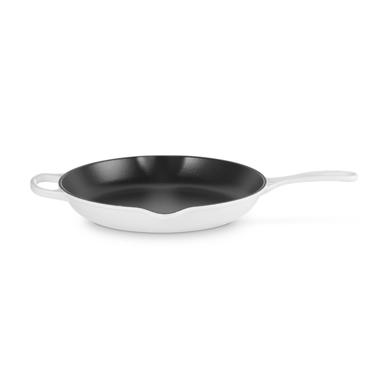 Le Creuset Signature Cast Iron Round Skillet, 11.75", Blue Riviera, Oyster
