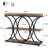 39" Farmhouse Console Table, 4-Tier Storage, Semi-Circle Metal Frame-1354171541