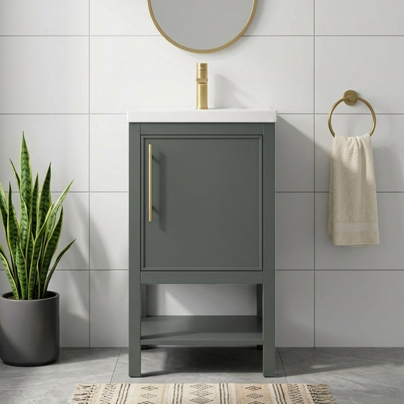 Ensemble de meuble-lavabo simple 32 po avec plateau en céramique Chrystalyn