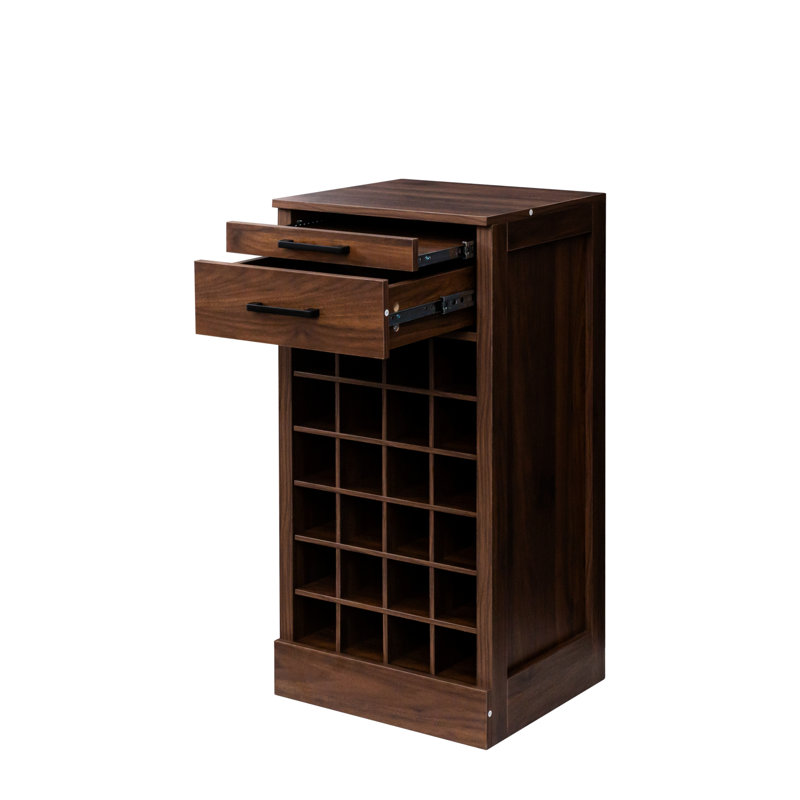 28 armoires de bar à vin - Noyer brun pour votre maison modulaire, Noyer brun