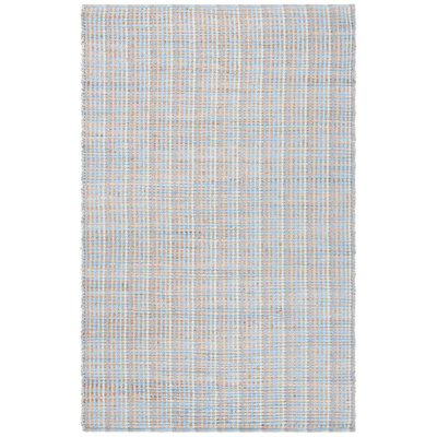 Doleman Hand Woven Jute/Cotton Striped Rug in Gray