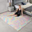 Tapis rose à poils longs fait à la main-905978202