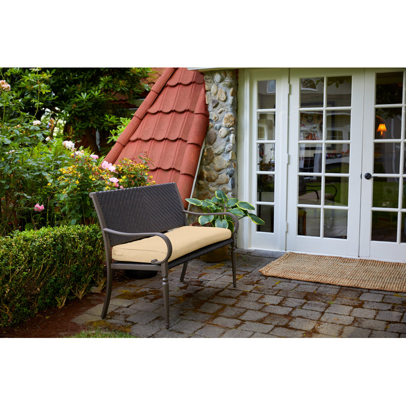 Ayvion Outdoor 3'' Bench Cushion Cover, Chamomile, 3" H x 42" W x 18" D