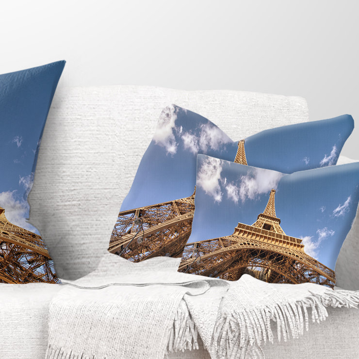Oreiller cityscape en tour de ciel, Rectangle 12" x 20"