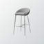 Ensemble de 2 tabourets de bar argentés / gris Humphry, H 35,49 po x l 20,33 po x P 20,33 po