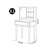 French style household narrow dressing table