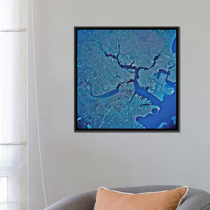 «Boston, Massachusetts» par Stocktrek Images, impression sur toile tendue, H 26 po x l 26 po x P 1,5 po, Pas de tapis
