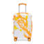 20-Inch Orange Polycarbonate Hard Shell Carry-On Spinner Suitcase