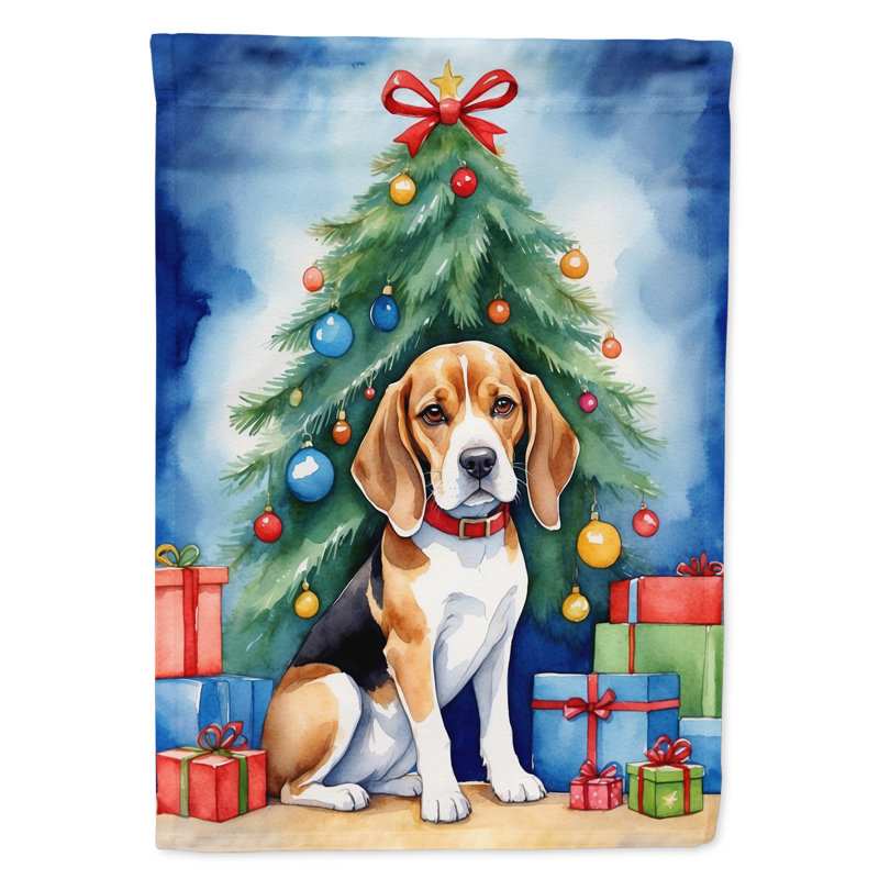 Christmas Reindeer House Flag, Beagle