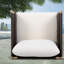 Chaises longues Comfort, corde en bois d'acacia tissé, patio moderne