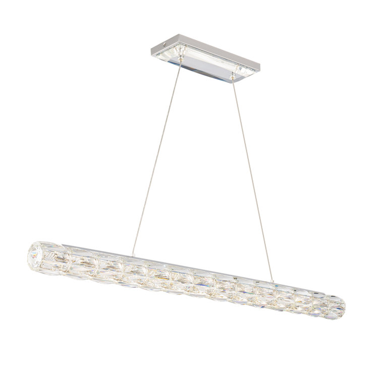 Verve LED 1 Light Crystal Linear Pendant