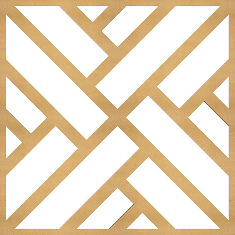 Panneaux muraux décoratifs en bois Killeen, Aulne, H 15 3/8 po x l 15 3/8 po x P 1/4 po